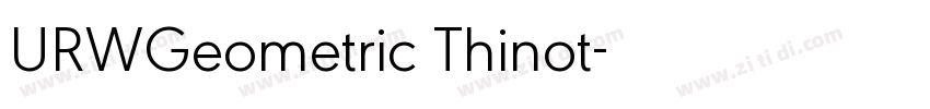 URWGeometric Thinot字体转换